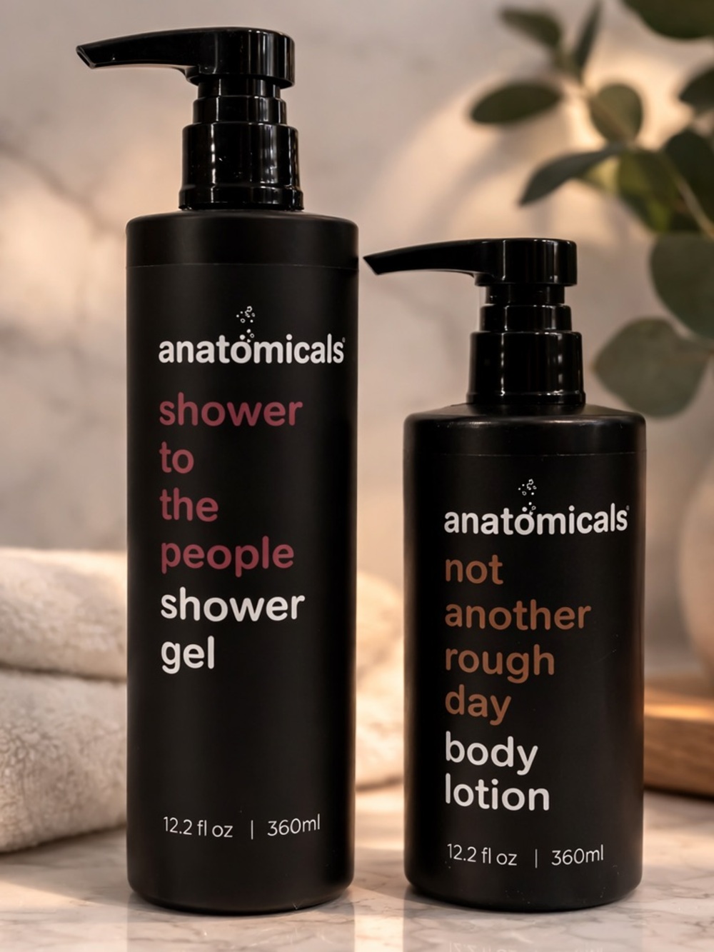 ✨ ANATOMICALS Shower Gel + Body Lotion Set | 12.2 oz Each | Spa Luxury Duo